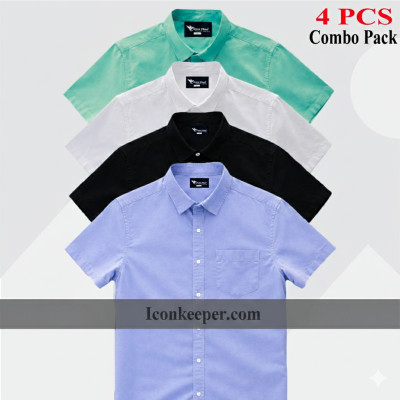 Men,s Solid half sleeve shirt combo